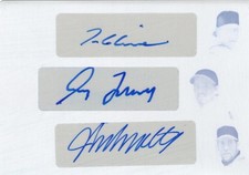 2023 Leaf GREG MADDUX/TOM GLAVINE/JOHN SMOLTZ Trinity Triple Autograph CYAN 1/1