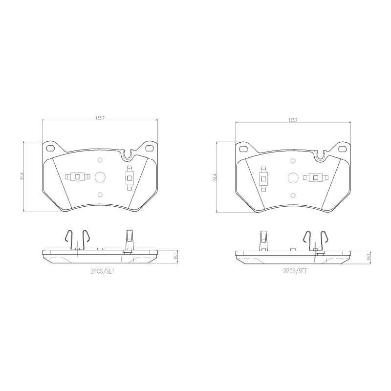 Brake pads P 85 181 BREMBO for AUDI Q5 Q5 Sportback - Image 12