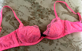 Agent Provocateur neon pink festival bra 32C or 32E new