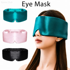 100% Mulberry Silk Sleep Eye Mask Adjustable Padded Drowsy Dupe Wrap UK