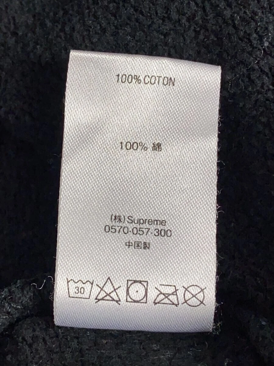 Felpa Supreme con cappuccio M cotone nera a righe a costine usata