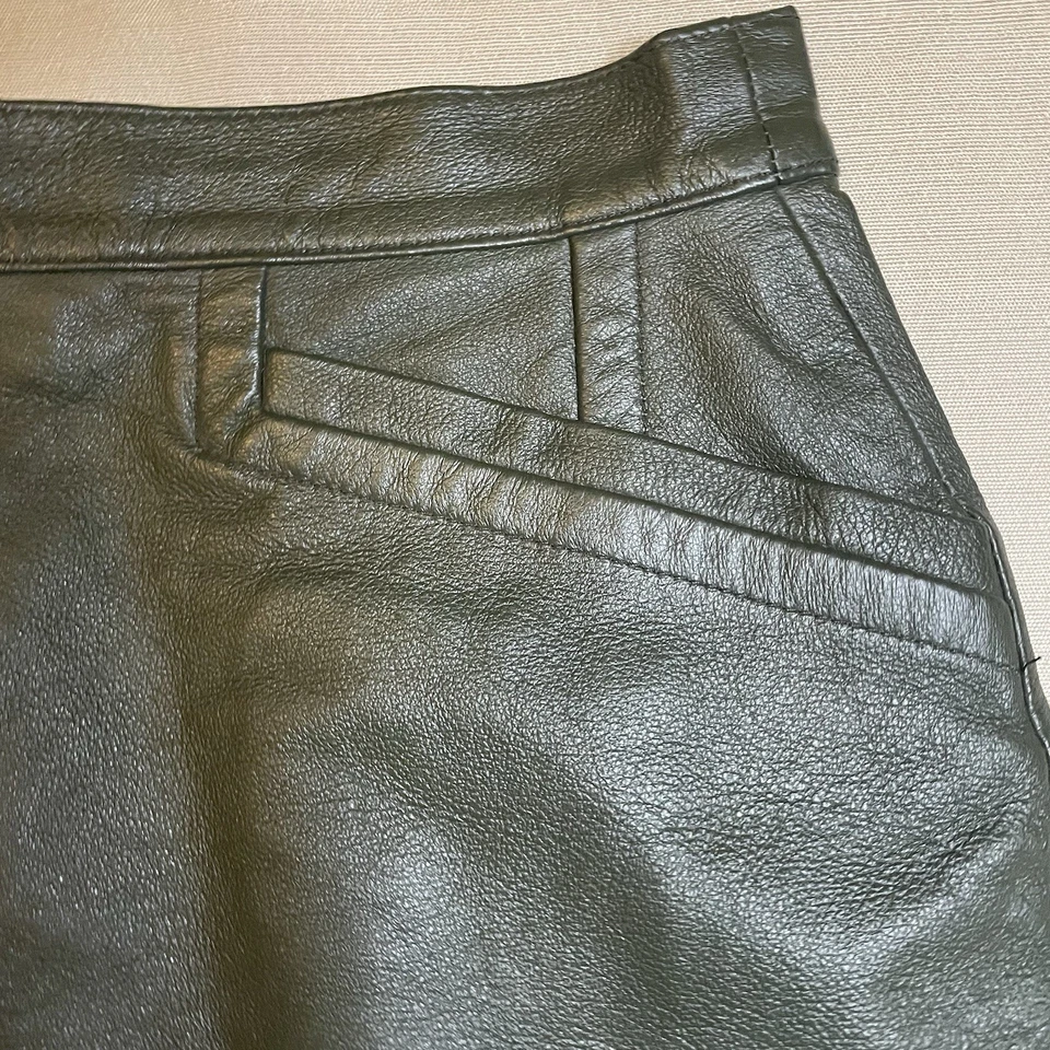 Falda De Colección FORENZA Cuero Verde/Oliva Talla 14 Cuero Genuino Hecha en China Foto 4 de 4
