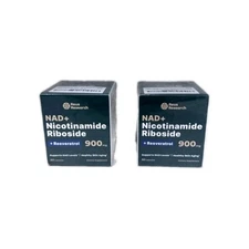 2 Pack Reus Research NAD+ Nicotinamide Riboside w/ Resveratrol 900mg