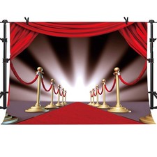 Red Carpet Curtain Backdrop 9x6Ft for Photo Video Studio Photography Vinyl