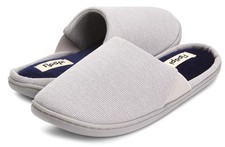Floopi Close Toe Clog Slipper for Women with Knit Upper, Small, 345-grey
