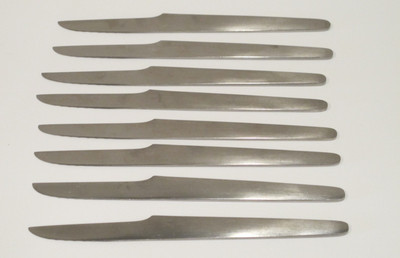 (8) A Michelsen ARNE JACOBSEN Denmark Stainless Modern Solid Knives Serrated