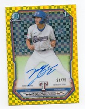 SEONG JUN KIM 2026 BOWMAN CHROME 1ST AUTO YELLOW X-FRACTOR /75 #CPA-SK