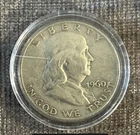 1960 Franklin Half Dollar • 90% Silver • Circulated • Original Toning • NICE