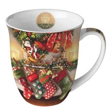 Weihnachten - Becher - Mug 0.4 L - Fine Bone China - Format: &Oslash; 10 cm x H 10,5 cm
