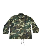 Rothco Ultra Force Field Coat Jacket US Army Woodland Camo Vintage 90s Size XL