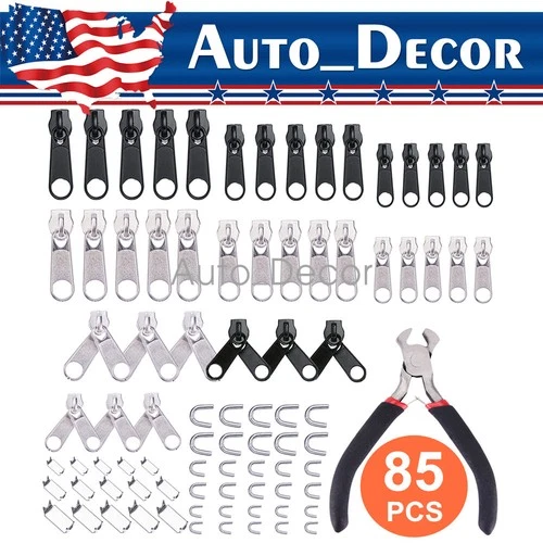 85Pcs Fix Zipper Zip Slider Repair Instant DIY Kit Removable Rescue Replacement - product listing photo