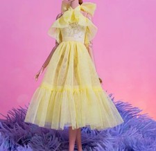 Andymy designs yellow lace dress for integrity toys fashion royalty dolls