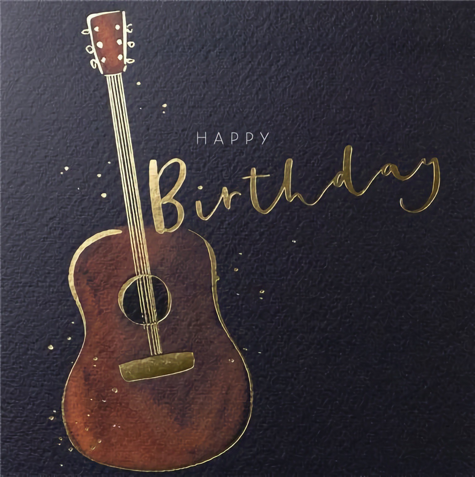 Happy Birthday Card Acoustic Guitar Son Daughter Mum Dad Friend Nephew Niece