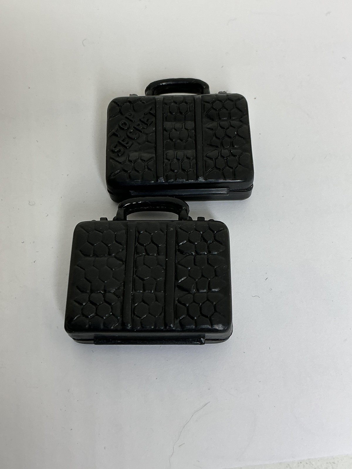 Vintage Top Secret Spy Briefcase Toy Lot Of 2 Mini Black Cas