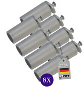 Rolladen-Stopper 40 mm [8 Stück] hellgrau | Anschlagpuffer für Außenrollladen