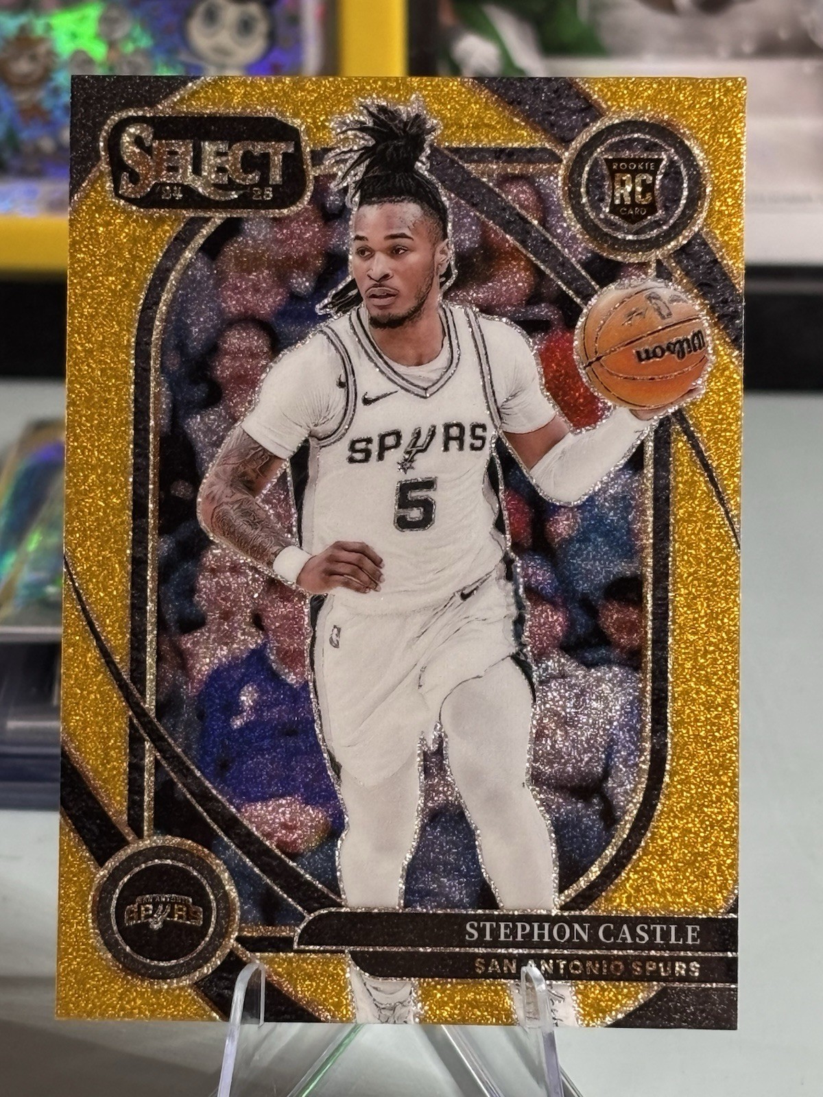 2024-25 Panini Select Stephon Castle #292 Courtside Gold Glitter RC Case Hit SSP