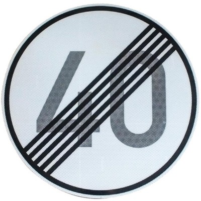 ORIGINAL RA2 Verkehrsschild Nr. 278-40 ENDE 40 km/h Verkehrszeichen RSA-21 RAL