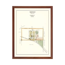 Old Map of Arthur, IA 1906 - Vintage Arthur Iowa Art