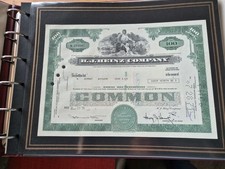 Historische Wertpapiere (entwertet) H.J. Heinz Company 100 Shares von 1971