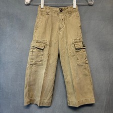 GAP Kids Cargo Pants 5 Slim Boys Khaki Utility Pockets Y2K Military Style Cotton