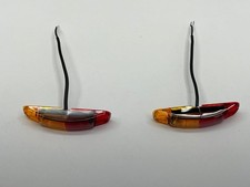 Pair Of Red Amber Led Trailer Fender Marker Clearance Lights