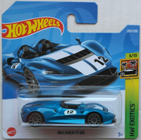 Hot Wheels Mclaren Elva Blaumetallic Neu/Ovp HW Sportwagen Roadster Auto Mattel