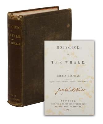 Moby Dick by HERMAN MELVILLE ~ First Edition 1851 ~ 1st US