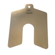 Image of Precision Brand 81315 Metric Slotted Shim 0.100mm 75x75mm Pack of 10