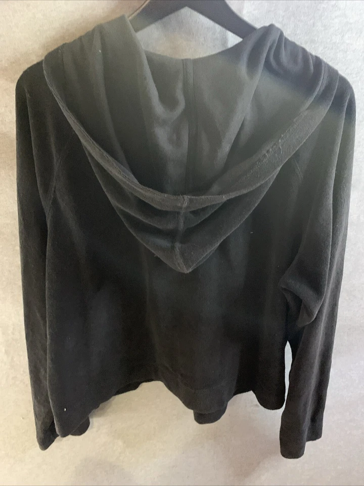 Chadwicks Hoodie Women's XL Tall Black Full Zip Raglan Sleeve Performance Active - Image 2 of 4