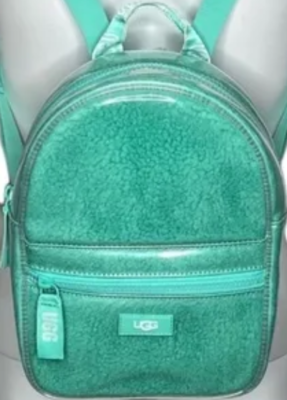 UGG Women\'s Dannie II Mini Backpack Clear in the Tide Pool color UGG Dannie II Clear Plush Mini Backpack Clear Tide Pool Blue  main image 4