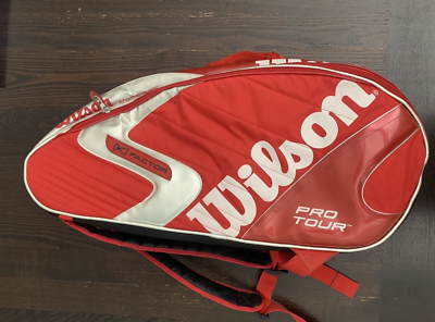 Wilson Pro Tour Factor 6 Racket Tennis Bag/Backpack (K)Factor RED