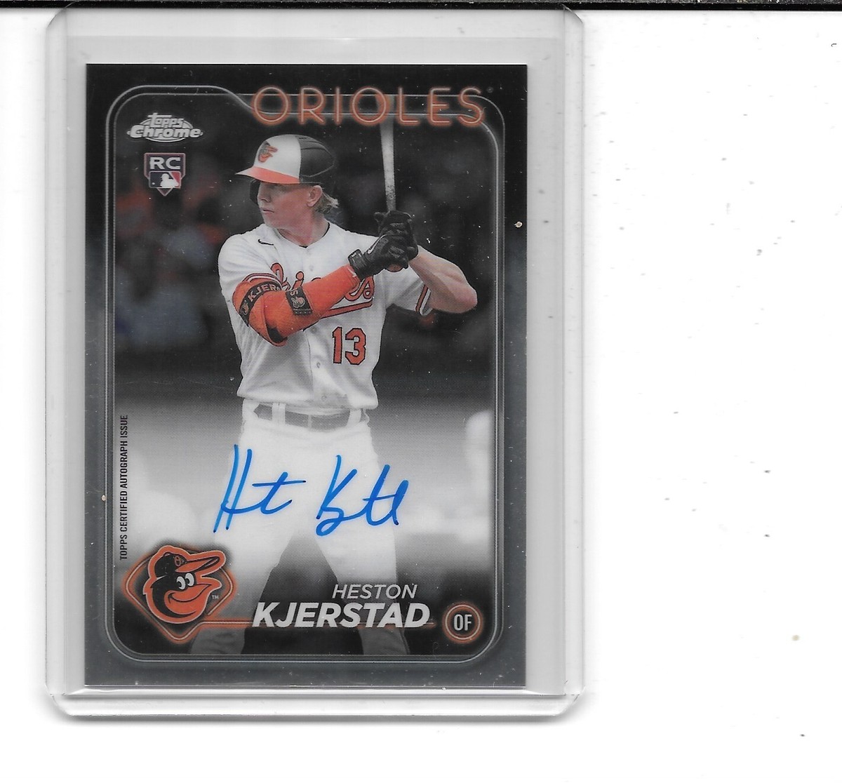 2024 TOPPS CHROME HESTON KJERSTAD RC AUTO ON CARD AUTOGRAPH