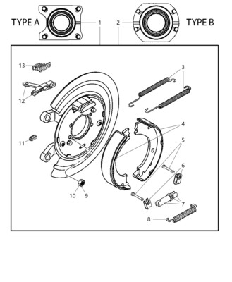 Mopar Magneti Marelli 2AMV 2472AB Parking Brake Shoe Kit New #4 in Image