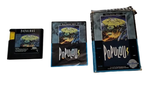 Populous SEGA Genesis Vintage Retro Video Game cart