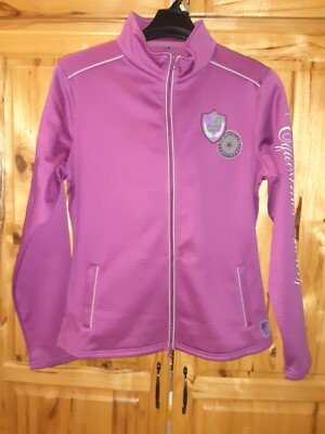 Harry's Horse Equestrian Fleece Riding Jacket BNWOT Pen Mark Pink XL Zipper 