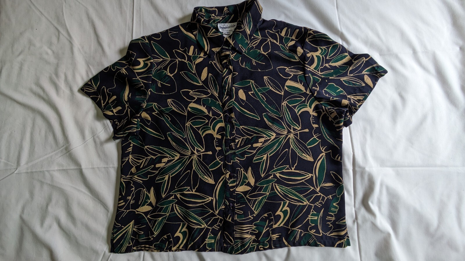 Women's size 16 Pendleton Leaf Design Button Up w… - image 1
