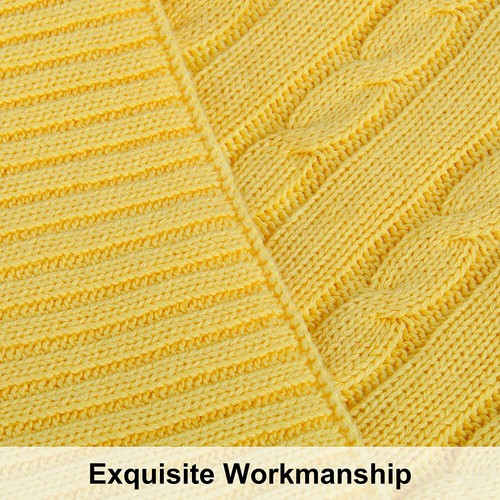 NTBAY 100% Cotton Blanket Weighted Warm Good Craftsmanship 14 Colors Throw Twin - Picture 52 of 108