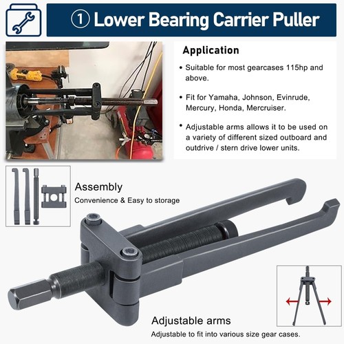 Upper & Lower Bearing Carrier Puller with Fuel Water Separator Wrench for Yamaha - Bild 3 von 10