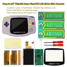 Easy Drop In V5 GBA 3.0" 720x480 Retro Pixel IPS Backlight LCD For Nintendo GBA