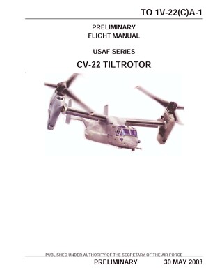 CV-22 Osprey Tiltrotor 2003 Preliminary Flight Manual (Air Force) - CD