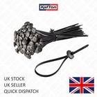 Button Head Cable Ties 370mm Length 7.6mm Width Zip Ties Nylon Plastic Black
