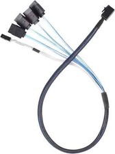 SilverStone Technology 36 Pin Minisas Sff-8643 Target to SATA 7Pin Host 