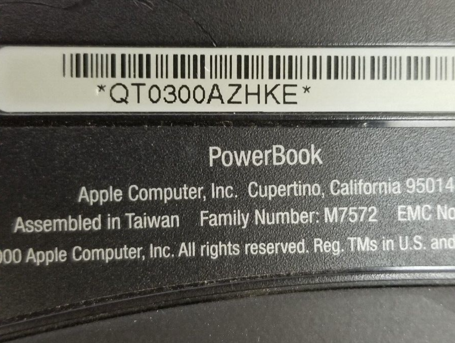 Apple Macintosh G3 PowerBook Pismo M7630LL/A M7572 @400MHz Apple Macintosh G3 PowerBook Pismo M7630LL/A M7572 @400MHz