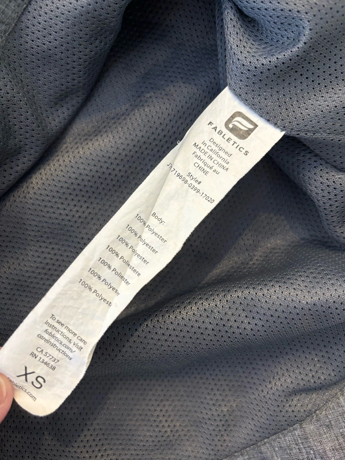 fabletics danielle hot reflective hidden hood half zip jacket