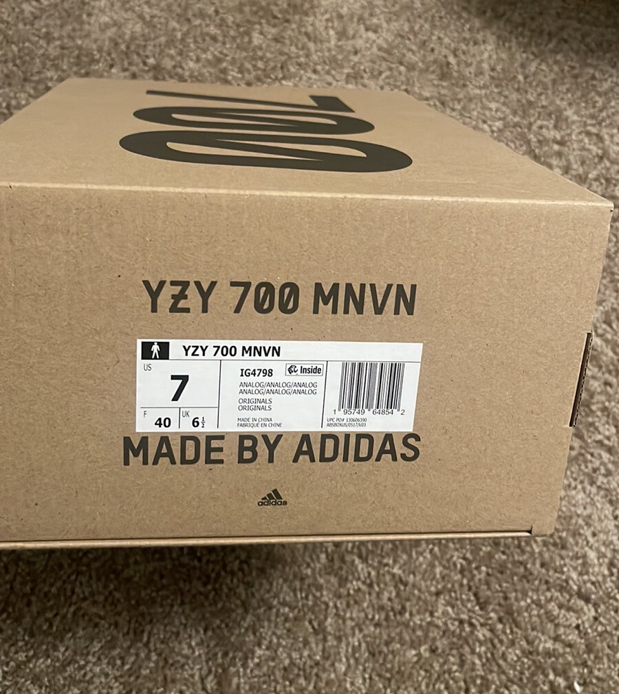 Size 7- Adidas Yeezy Boost 700 MNVN Laceless Analog 2022 | eBay