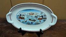 VTG Villeroy & Boch Naif Christmas 10-1/4" Pickle Dish Tray Excellent Condition