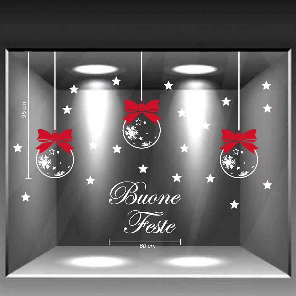 AVERY adesivi natalizi allestimento negozi vetrine buon natale buone feste a1088