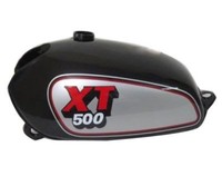 Yamaha XT Tt 500 Silber & Schwarz Bemalt Aluminium Benzin Benzintank 1980 Modell