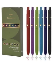 Colored Pens 6 Pack Colorful Gel Pens Medium Point 0.7mm Smooth Writing Pens ...