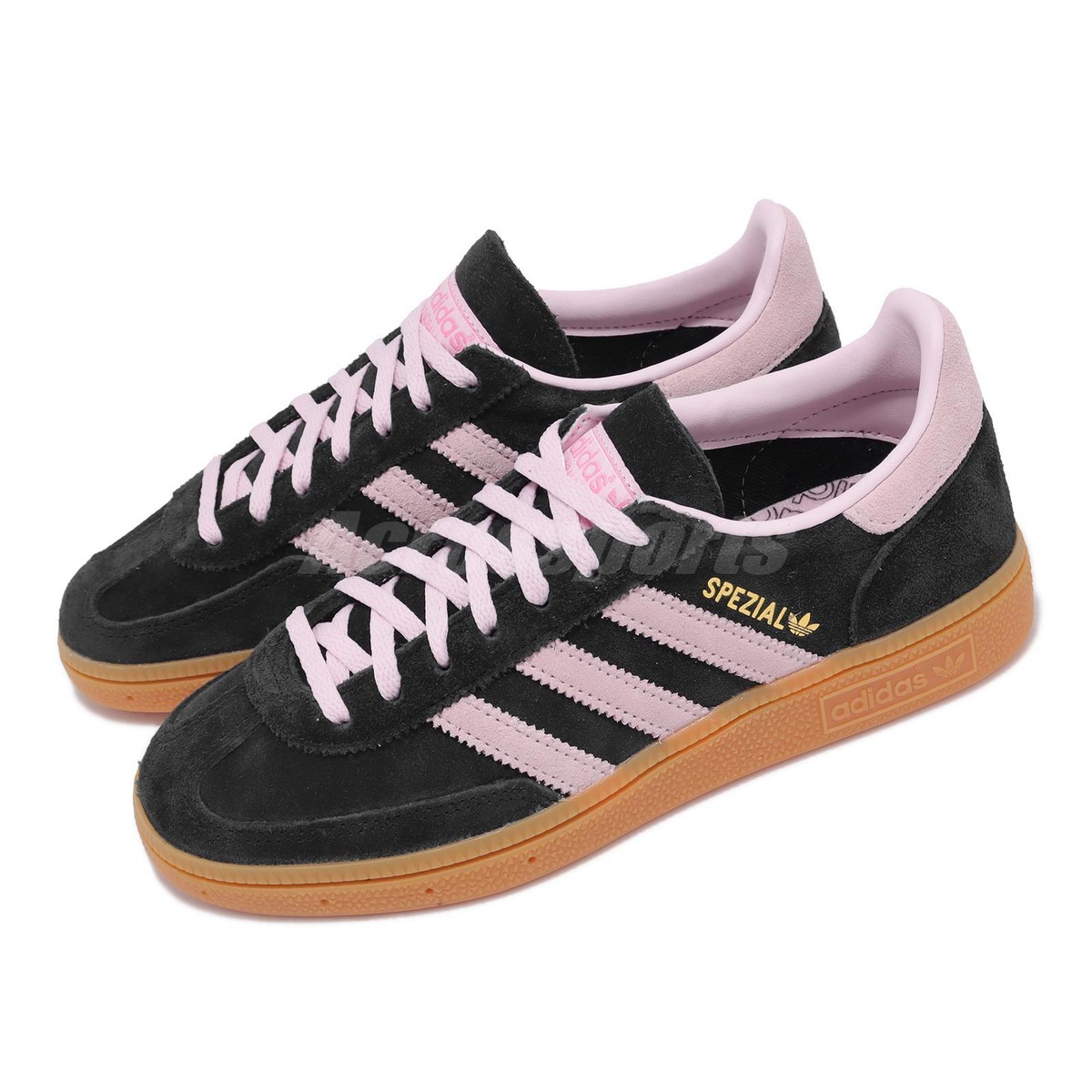adidas Handball Spezial W Black Clear Pink Gum Women Casual Shoes 